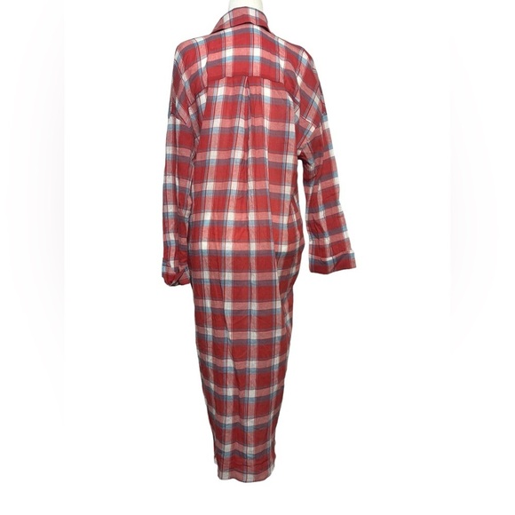 Show Me Your Mumu Leo Button Down Boho Western Long Tunic in Red Plaid -… - Picture 6 of 15